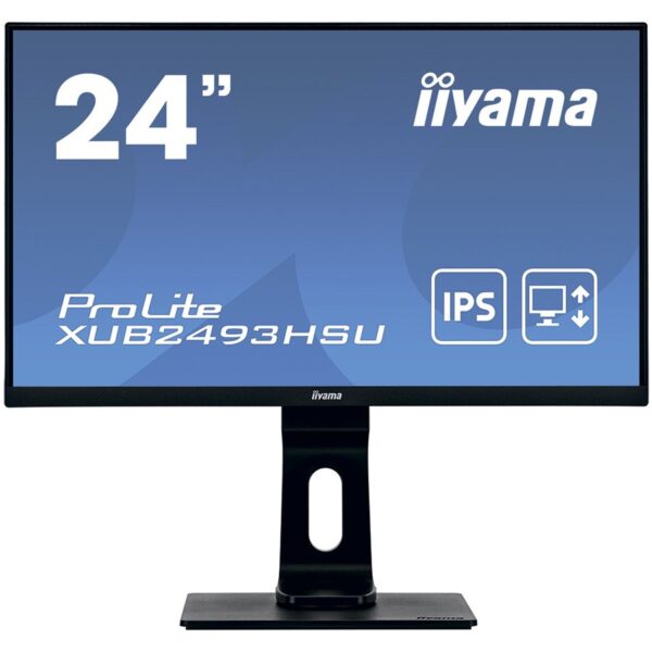 IIYAMA Monitor LED XUB2493HSU-B6 24" IPS  1920 x 1080 @100Hz 16:9 250 cd/m2 1000:1 1ms HDMI DP USB HUB HAS+PIVOT "XUB2493HSU-B6" (timbru verde 7 lei)